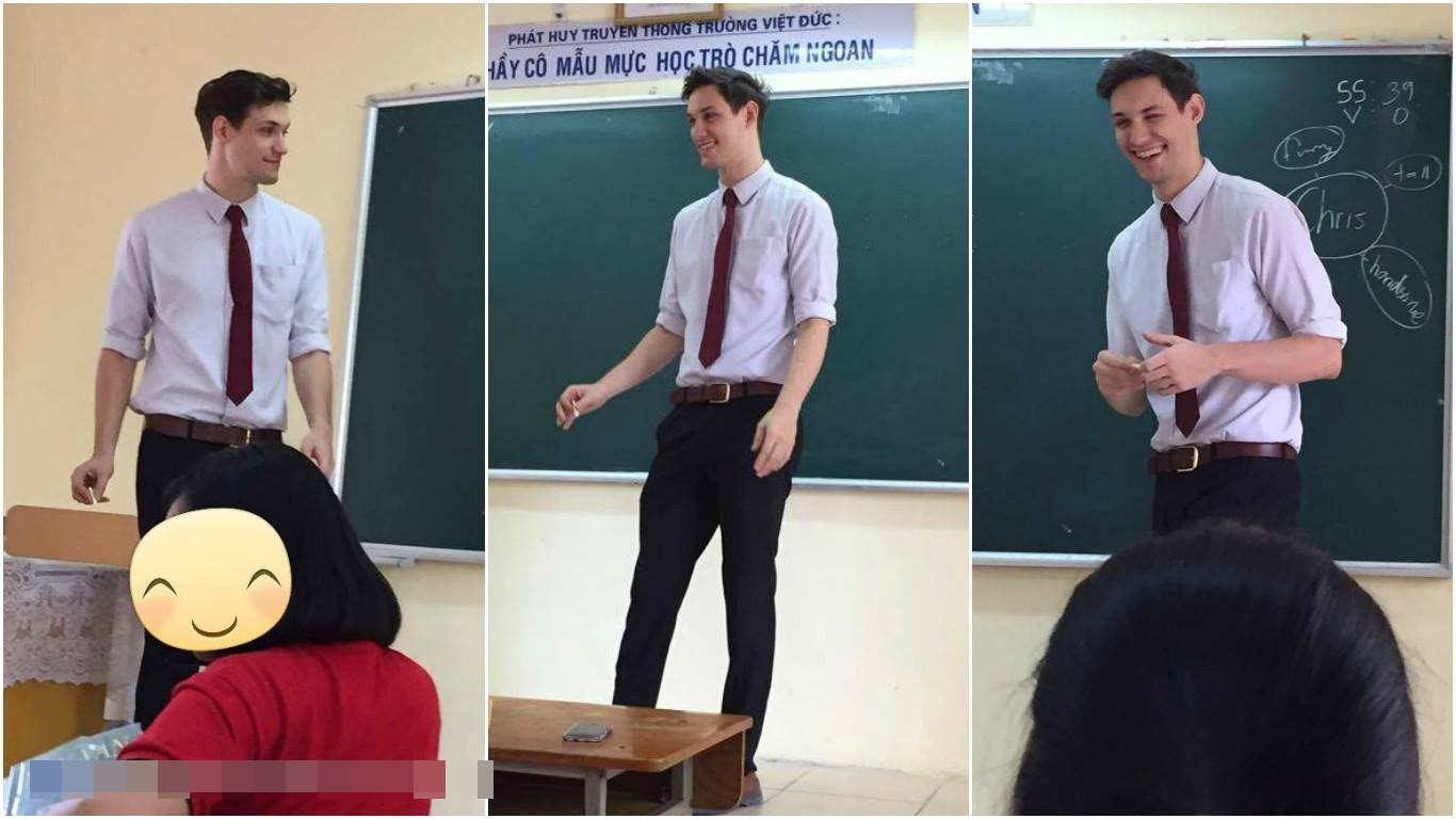 Thêm một thầy giáo Tây khiến HS xuýt xoa: Thế này thì học cả đời em cũng chịu! - Ảnh 1. Thêm một thầy giáo Tây khiến HS xuýt xoa: Thế này thì học cả đời em cũng chịu! - Ảnh 1.