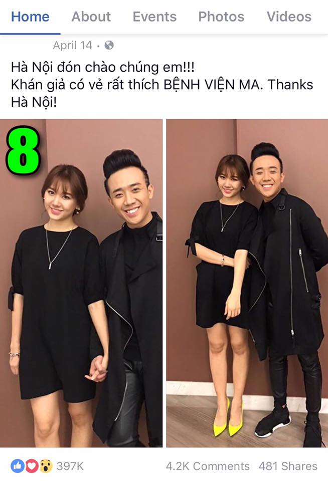 8 khoảnh khắc tình tứ của Trấn Thành và Hari được like nhiều nhất từ khi hẹn hò đến nay - Ảnh 6. 8 khoảnh khắc tình tứ của Trấn Thành và Hari được like nhiều nhất từ khi hẹn hò đến nay - Ảnh 6.