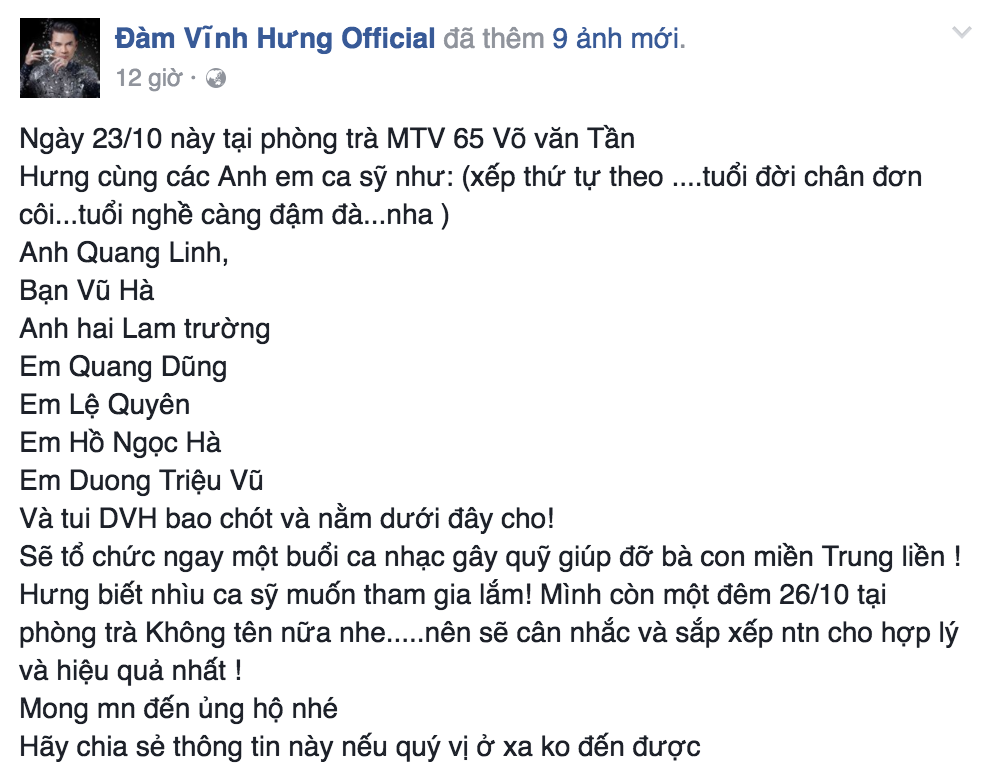 Các sao Việt cũng đang cùng chung tay giúp đỡ đồng bào lũ lụt miền Trung - Ảnh 2. Các sao Việt cũng đang cùng chung tay giúp đỡ đồng bào lũ lụt miền Trung - Ảnh 2.
