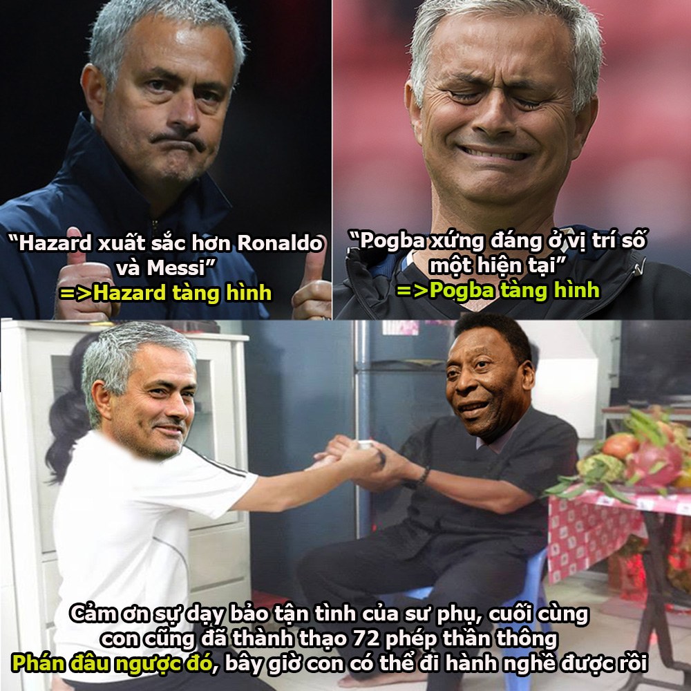 Ảnh chế: Thánh phán Mourinho đoán đâu ngược đó - Ảnh 1. Ảnh chế: Thánh phán Mourinho đoán đâu ngược đó - Ảnh 1.