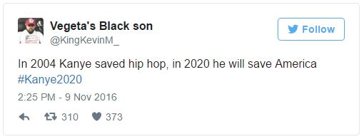 Dân mạng thế giới bất ngờ ủng hộ Kanye West tranh cử Tổng thống Mỹ - Ảnh 4. Dân mạng thế giới bất ngờ ủng hộ Kanye West tranh cử Tổng thống Mỹ - Ảnh 4.
