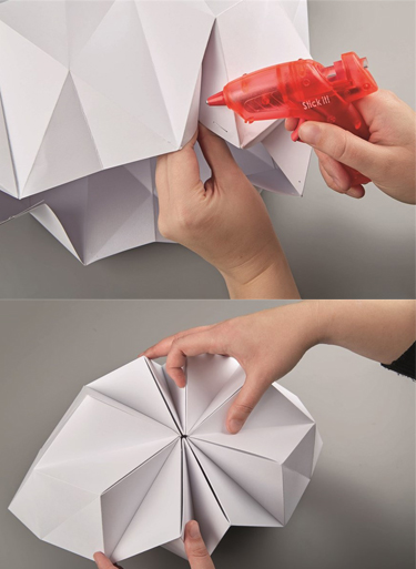 Tỉ mẩn gấp giấy origami làm đèn treo đẹp như quán café - Ảnh 8.