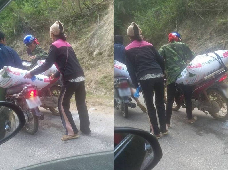 Xe tải bỏ chạy sau va chạm đánh rơi nhiều bao tải đạm xuống đường, người dân thi nhau lấy chở đi - Ảnh 2. Xe tải bỏ chạy sau va chạm đánh rơi nhiều bao tải đạm xuống đường, người dân thi nhau lấy chở đi - Ảnh 2.