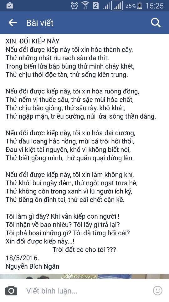 Nữ sinh lớp 8 và bài thơ sâu sắc về môi trường khiến người lớn phải lặng người - Ảnh 1.