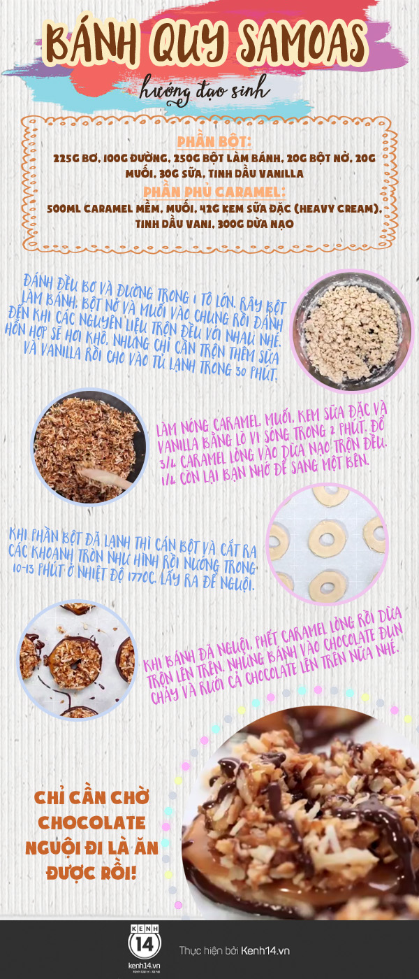 Học các bạn hướng đạo sinh nướng bánh quy samoas - Ảnh 2.