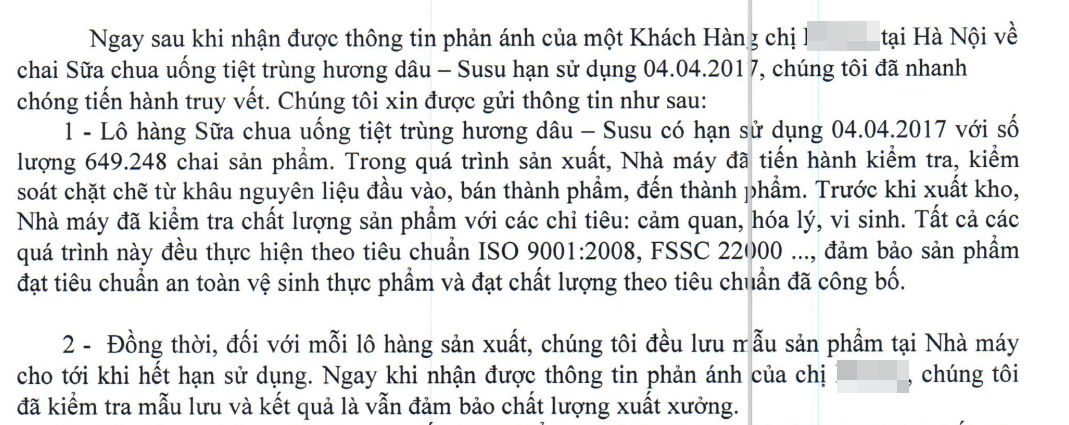 Vinamilk lên tiếng sau sự cố Susu lắng cặn: Hiện tương này là vi chất, không gây hại cho sức khỏe - Ảnh 1. Vinamilk lên tiếng sau sự cố Susu lắng cặn: Hiện tương này là vi chất, không gây hại cho sức khỏe - Ảnh 1.