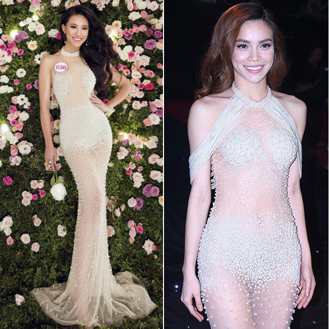 Khi các thí sinh Hoa hậu Việt Nam 2016 vô tình đụng hàng mỹ nhân Việt - Ảnh 8. Khi các thí sinh Hoa hậu Việt Nam 2016 vô tình đụng hàng mỹ nhân Việt - Ảnh 8.