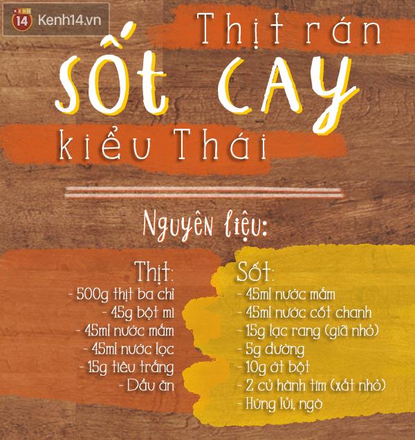 Ăn thịt rán sốt cay chuẩn Thái Lan chỉ nhìn thôi đã chảy hết nước miếng - Ảnh 1.