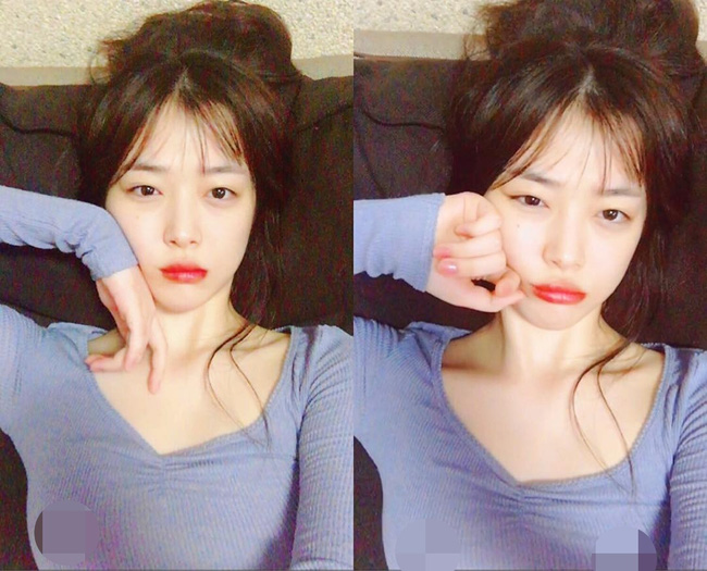 Sulli lại nổi loạn với ảnh mặc áo ngủ mỏng dính và không quên thả rông vòng 1 - Ảnh 3. Sulli lại nổi loạn với ảnh mặc áo ngủ mỏng dính và không quên thả rông vòng 1 - Ảnh 3.
