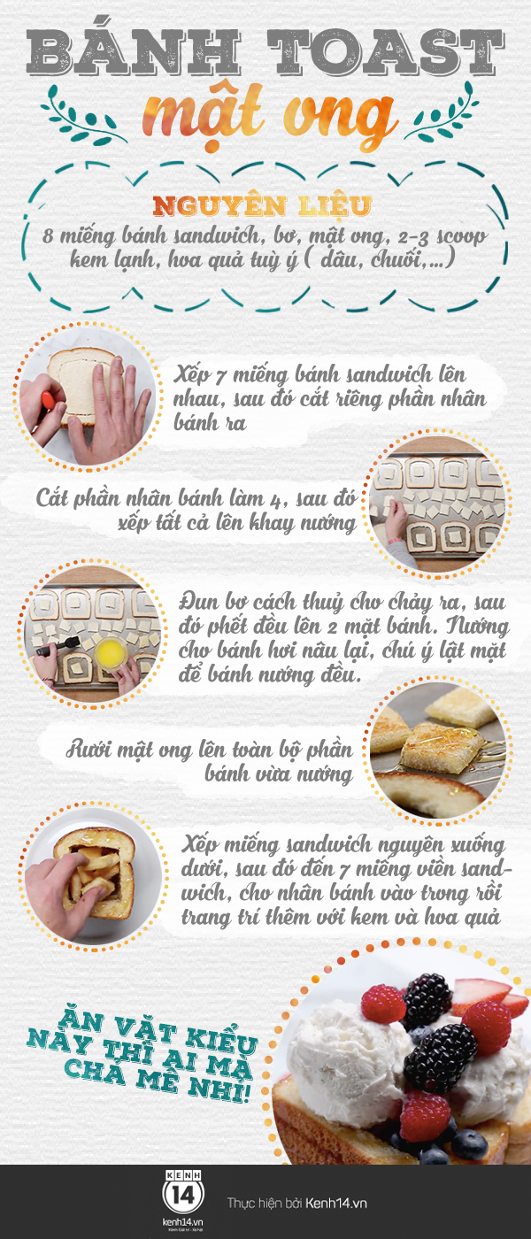 Ăn vặt hoành tráng với toast mật ong nhìn là mê mẩn ngay - Ảnh 2.