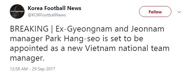 VFF xác nhận HLV Hàn Quốc sẽ dẫn dắt đội tuyển Việt Nam - Ảnh 1. VFF xác nhận HLV Hàn Quốc sẽ dẫn dắt đội tuyển Việt Nam - Ảnh 1.