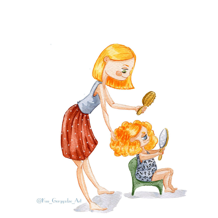 Bộ tranh: V&igrave; con g&aacute;i nhỏ, mẹ sẽ l&agrave;m tất cả - Ảnh 7.