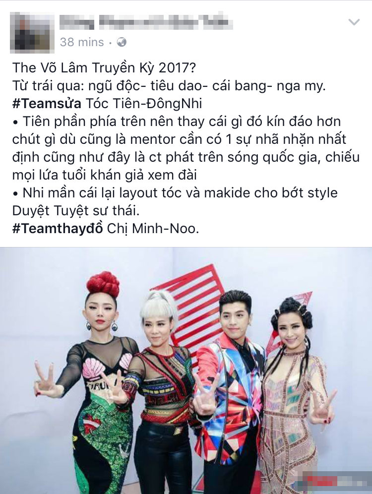 Netizen ví thời trang của bộ tứ HLV The Voice Việt 2017 như 2NE1 và... Võ Lâm Truyền Kỳ - Ảnh 2. Netizen ví thời trang của bộ tứ HLV The Voice Việt 2017 như 2NE1 và... Võ Lâm Truyền Kỳ - Ảnh 2.