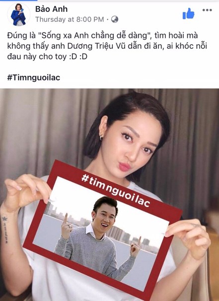 Danh hài Việt Hương, Bảo Anh, Khởi My đồng loạt đăng tin tìm người lạc - Ảnh 2. Danh hài Việt Hương, Bảo Anh, Khởi My đồng loạt đăng tin tìm người lạc - Ảnh 2.