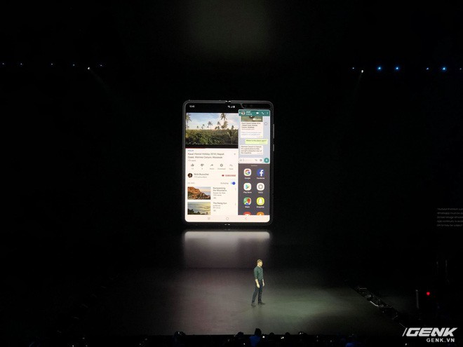 Samsung giới thiệu smartphone mở ra gập vào như cuốn sổ, 6 camera, 2 cục pin, giá 2 nghìn đô - Ảnh 3.