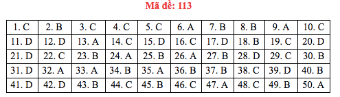 Đáp án đề thi Toán THPT quốc gia 2019 (đã xong tất cả 24 mã đề) - Ảnh 13.