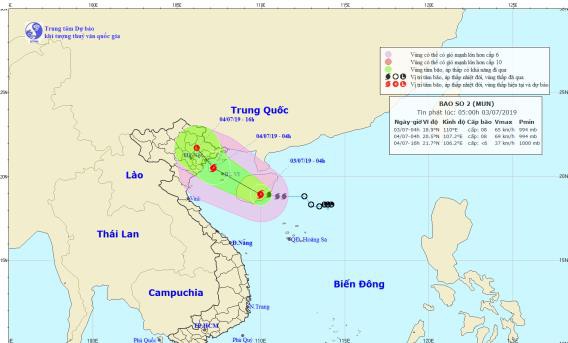 Tin bão khẩn cấp: Áp thấp nhiệt đới chính thức mạnh thành bão số 2, Hà Nội mưa lớn từ chiều nay - Ảnh 1.