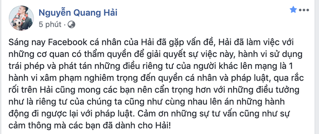 Cục an ninh mạng vào cuộc truy tìm kẻ hack Facebook cầu thủ Quang Hải rồi để lộ tin nhắn nhạy cảm - Ảnh 2.