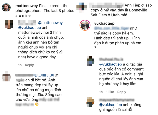 Vũ Khắc Tiệp bị nhiếp ảnh gia nước ngoài report Instagram vì dùng chùa ảnh mà không chịu xin lỗi - Ảnh 3.