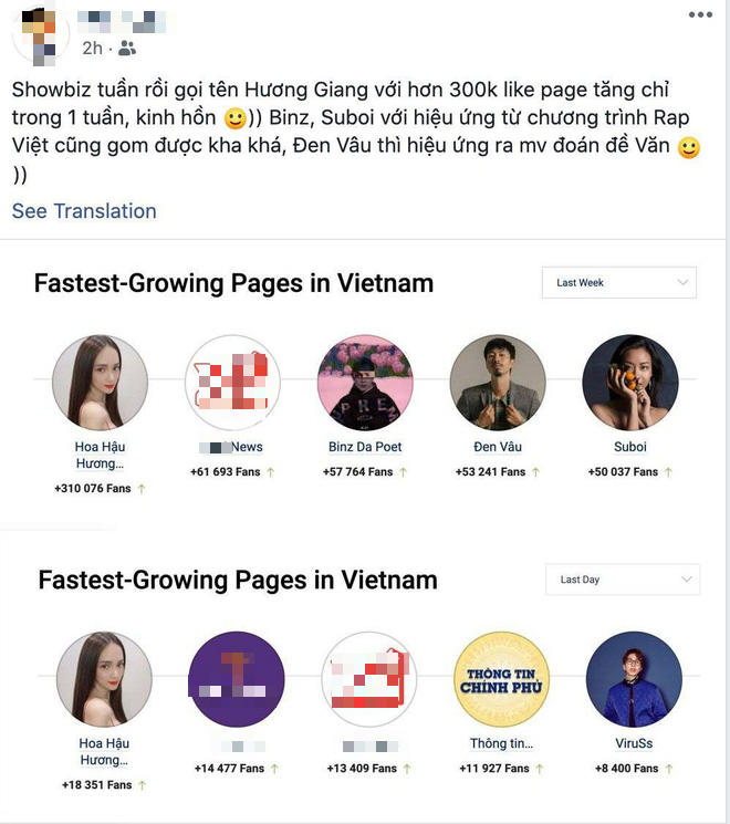 Hương Giang là mỹ nhân hot nhất Vbiz tuần qua trên Facebook, qua mặt cả Binz - Suboi nhờ chuyện tình với Matt Liu - Ảnh 2.