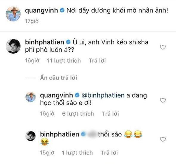 Bị Liên Bỉnh Phát đặt nghi vấn hút shisha vì đăng ảnh khói mờ lên Instagram, Quang Vinh nói gì? - Ảnh 3.