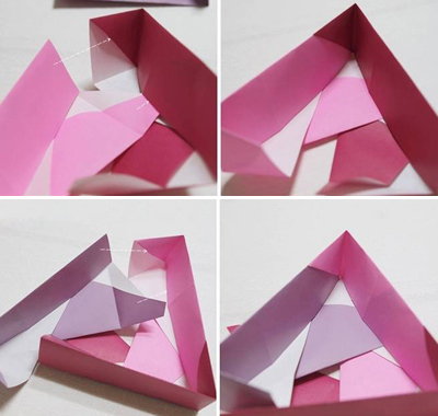 Học cách gấp hộp quà tam giác giản đơn và tiện lợi 6
