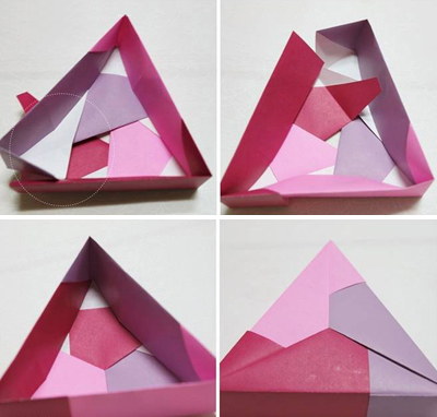 Học cách gấp hộp quà tam giác giản đơn và tiện lợi 7