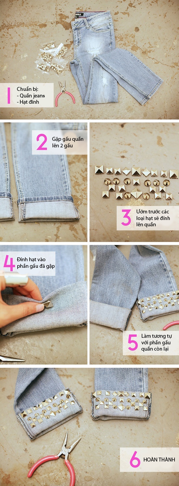 7 cách giản đơn biến hóa cho chiếc quần jeans cũ 1