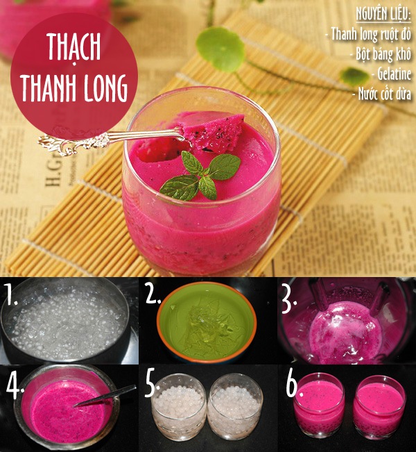 Thực đơn cuối tuần: miến ghẹ tôm, nộm hoa chuối, thạch thanh long 5