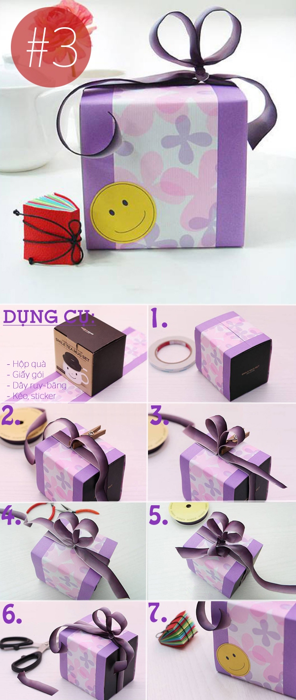 4 kiểu trang trí hộp quà sáng tạo dễ làm 3