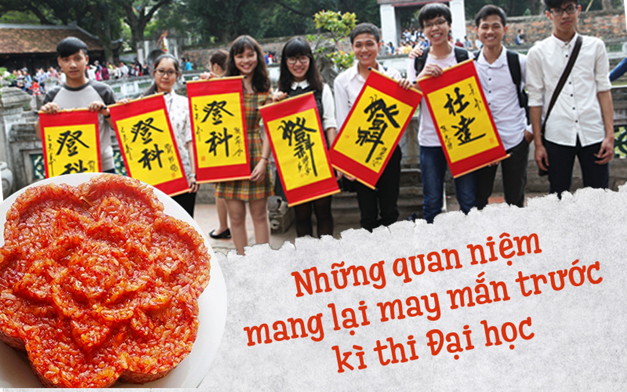 Ăn xôi gấc, đi chùa, xin chữ và những việc phải làm để đem lại may mắn trong kì thi Đại học