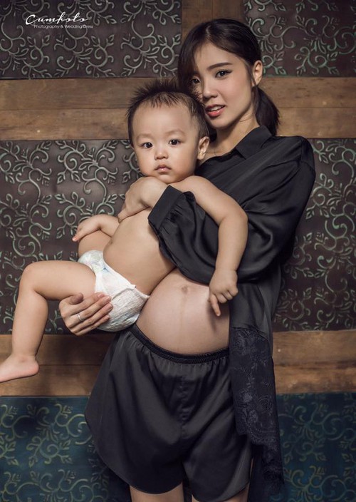 Lâm Á Hân đăng ảnh bầu bí, chia sẻ cảm xúc ngọt ngào khi mang thai bé gái ở tuần thứ 34 - Ảnh 1.