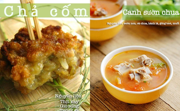 Menu chả cốm tạm biệt mùa thu