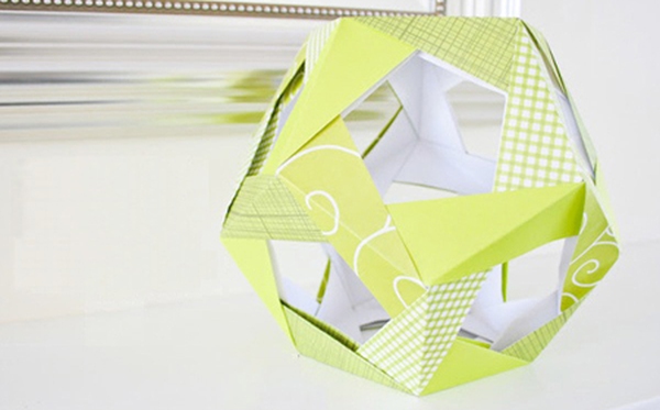 ORIGAMI, gấp giấy origami, cách gấp quả cầu origami giản đơn