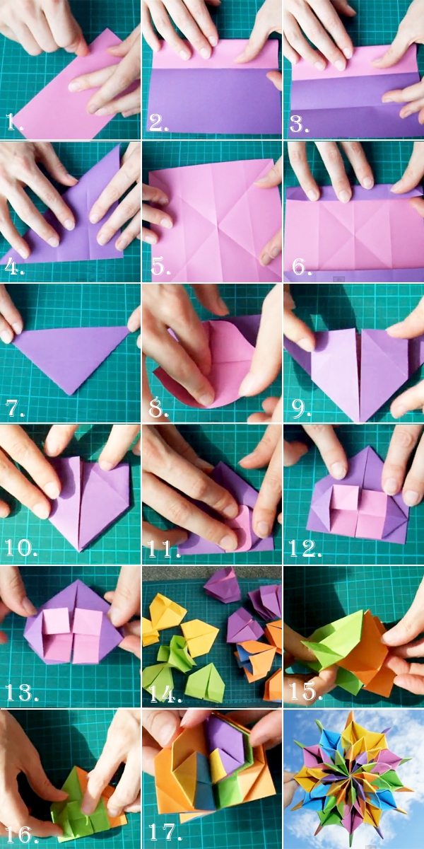 Học lỏm cách gấp pháo hoa origami huyền ảo 1