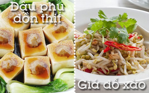 Đậu dồn thịt - giá đỗ xào cho THỰC ĐƠN may mắn ngày thi, thuc don, THUC DON