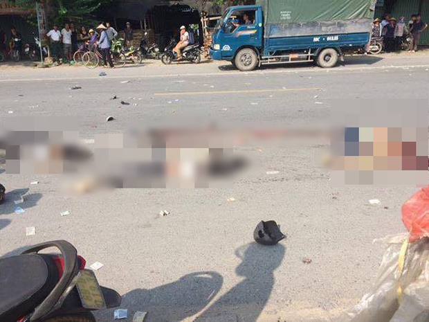 Hưng Yên: Bị cuốn vào gầm xe tải sau va chạm cực mạnh, 2 cô gái 14 tuổi tử vong tại chỗ - Ảnh 2.