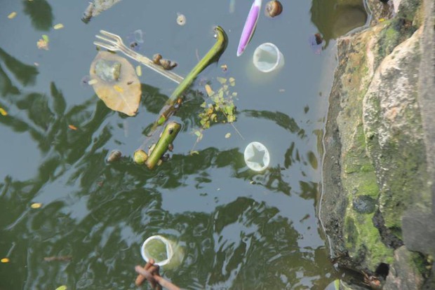 H&agrave; Nội: Bao cao su nổi trắng một g&oacute;c hồ T&acirc;y, người d&acirc;n tr&egrave;o thuyền ra vớt - Ảnh 6.