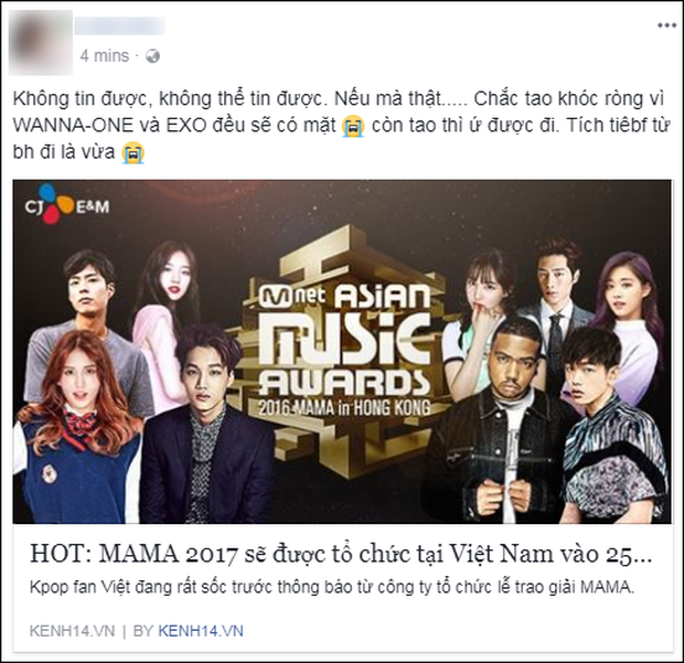 Cộng đồng mạng Việt phát sốt giữa đêm vì tin MAMA 2017 tổ chức ở Việt Nam - Ảnh 10. Cộng đồng mạng Việt phát sốt giữa đêm vì tin MAMA 2017 tổ chức ở Việt Nam - Ảnh 10.