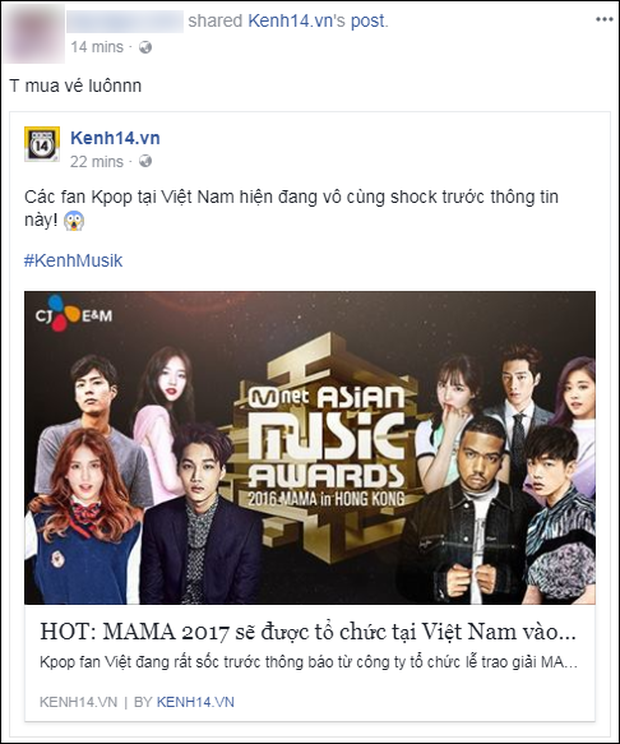 Cộng đồng mạng Việt phát sốt giữa đêm vì tin MAMA 2017 tổ chức ở Việt Nam - Ảnh 16. Cộng đồng mạng Việt phát sốt giữa đêm vì tin MAMA 2017 tổ chức ở Việt Nam - Ảnh 16.
