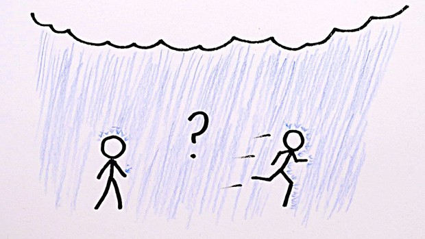Bài toán kinh điển không có lời giải thỏa đáng: Đi bộ hay chạy dưới mưa đỡ ướt hơn? - Ảnh 2.