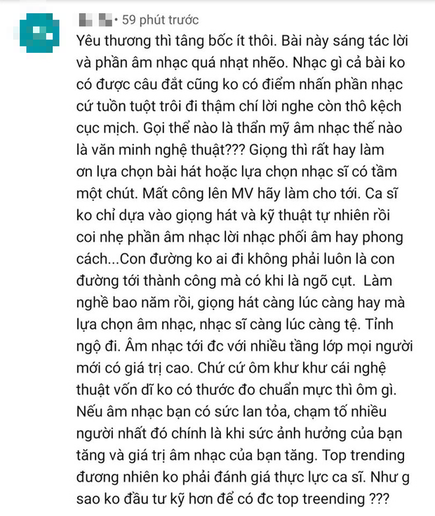 Hứa Kim Tuyền bức xúc khi Đốt của Văn Mai Hương bị chê nặng nề, mượn lời Hoàng Thùy Linh để khẳng định Đừng ngộ nhận top trending là hit - Ảnh 2. Hứa Kim Tuyền bức xúc khi Đốt của Văn Mai Hương bị chê nặng nề, mượn lời Hoàng Thùy Linh để khẳng định Đừng ngộ nhận top trending là hit - Ảnh 2.