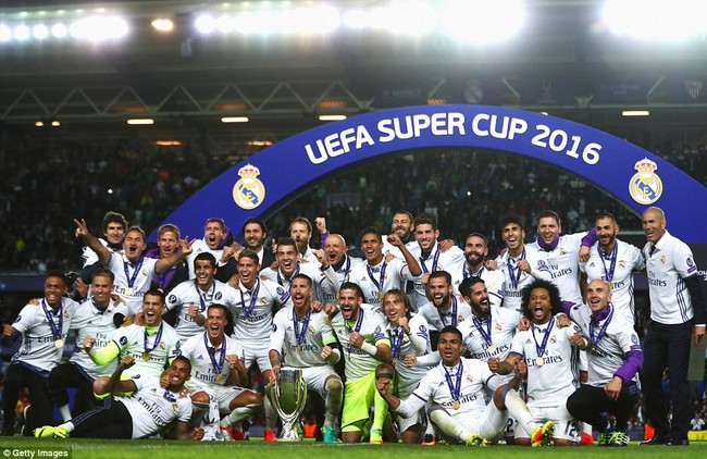 Real Madrid đăng quang Siêu cup châu Âu 2016 trước Sevilla 1