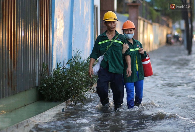 Sài Gòn lại ngập sau trận mưa thứ 3 liên tiếp, cây xanh gãy đổ khắp nơi - Ảnh 11.