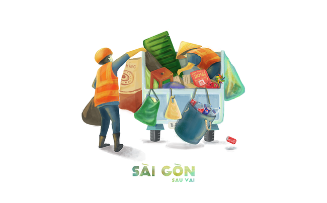 Bộ tranh Sài Gòn sau vai: Khi Sài Gòn thu bé lại chỉ bằng vài bờ vai! - Ảnh 5.