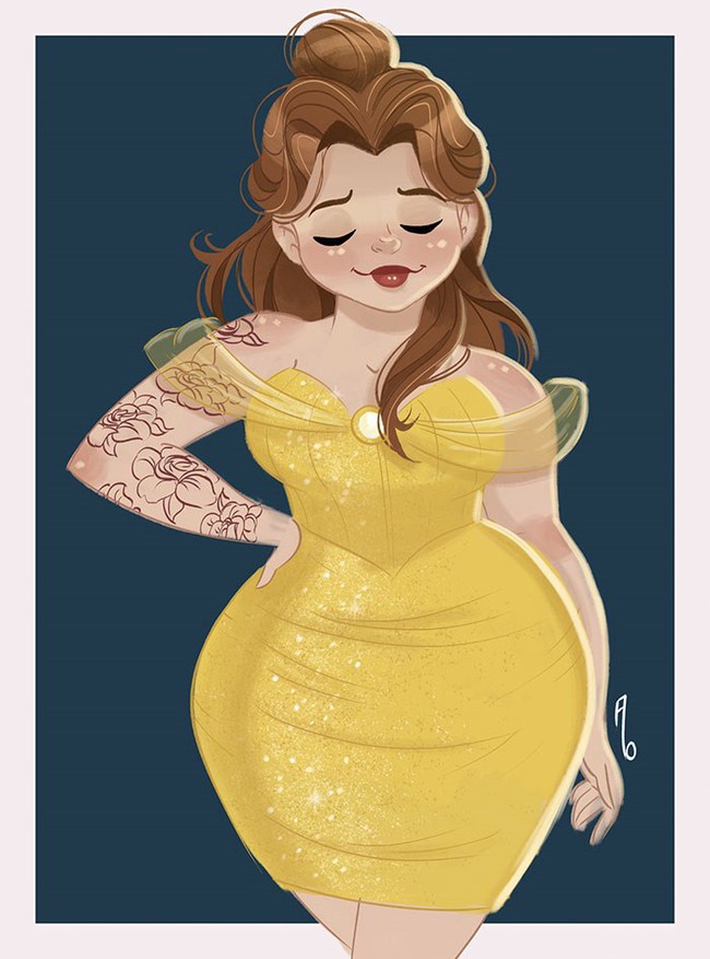 Lộ ảnh trang bìa béo tròn mà vẫn sexy của các công chúa Disney - Ảnh 8. Lộ ảnh trang bìa béo tròn mà vẫn sexy của các công chúa Disney - Ảnh 8.