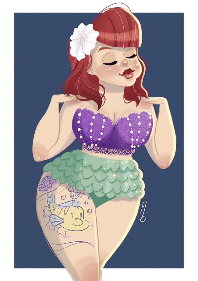 Lộ ảnh trang bìa béo tròn mà vẫn sexy của các công chúa Disney - Ảnh 5. Lộ ảnh trang bìa béo tròn mà vẫn sexy của các công chúa Disney - Ảnh 5.