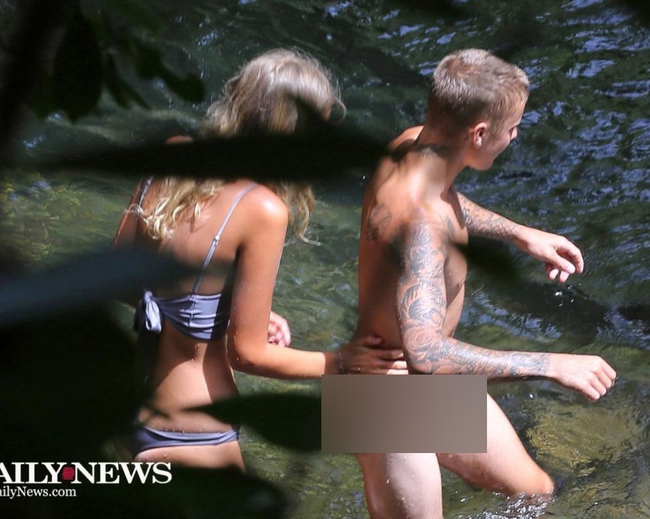 Sau Orlando Bloom, đến lượt Justin Bieber bị tung ảnh khỏa thân tắm suối bên mẫu nữ - Ảnh 3.