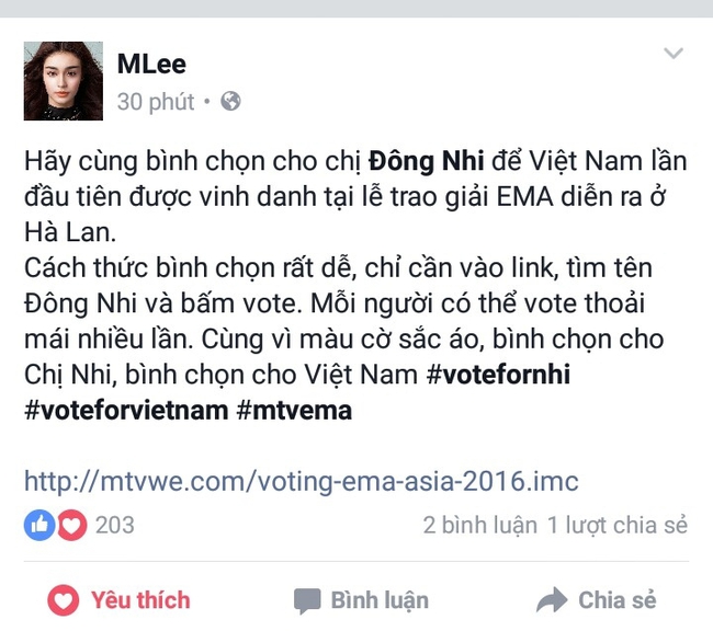 Mỹ Tâm, Hà Hồ, Thu Thảo cùng dàn sao đồng loạt kêu gọi ủng hộ Đông Nhi tại EMA 2016 - Ảnh 15.