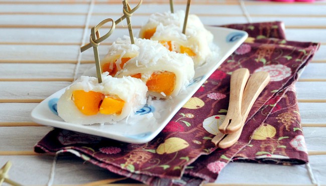 Mới lạ công thức mochi cuộn nhân xoài phủ dừa - Ảnh 12.